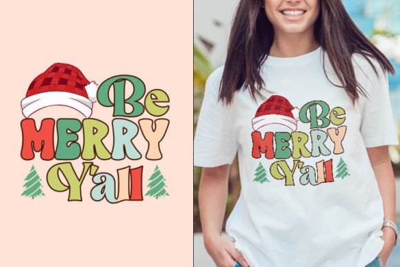 Be Merry Retro Christmas SVG Design