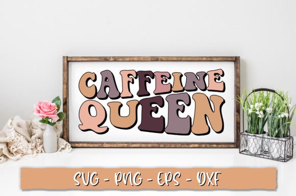 Caffeine Queen SVG, Retro Coffee: A Designer's Stitch Test