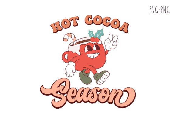Hot Cocoa Season Svg, Retro Christmas Review