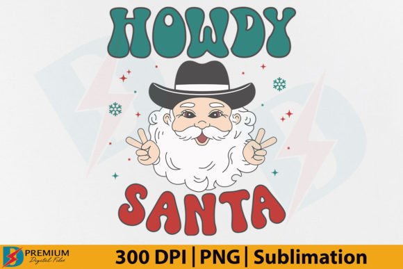 Howdy Santa SVG Retro Cowboy Santa Claus