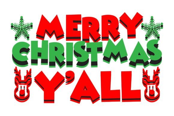 Merry Christmas Y all Retro Christmas Svg Review
