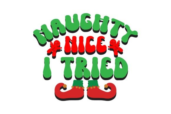 Naughty Nice I Tried Retro Christmas Svg Review