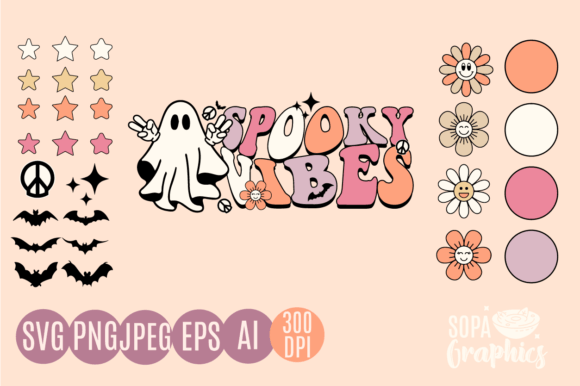 Retro Halloween SVG Spooky Vibe Cute Png Review