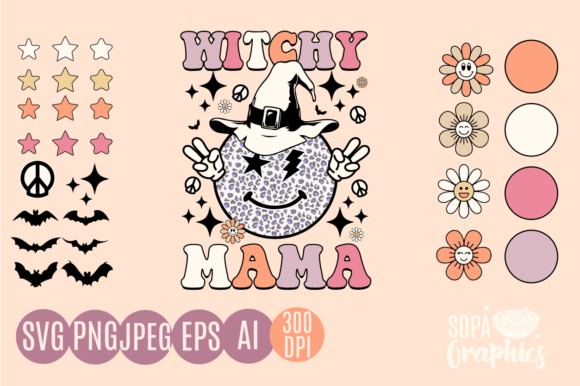 Retro Halloween SVG Witchy Mama Cute PNG Review